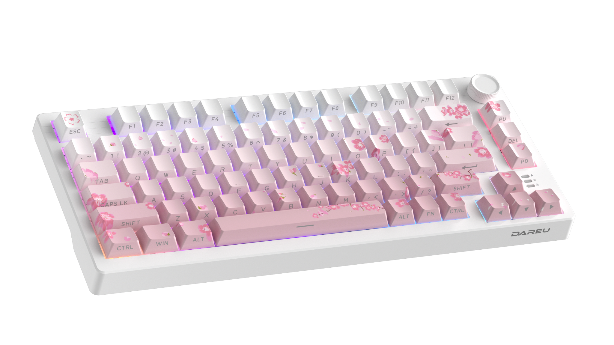 Bàn phím cơ DareU EK75 Pro Sakura Pink Dream switch - Image 4