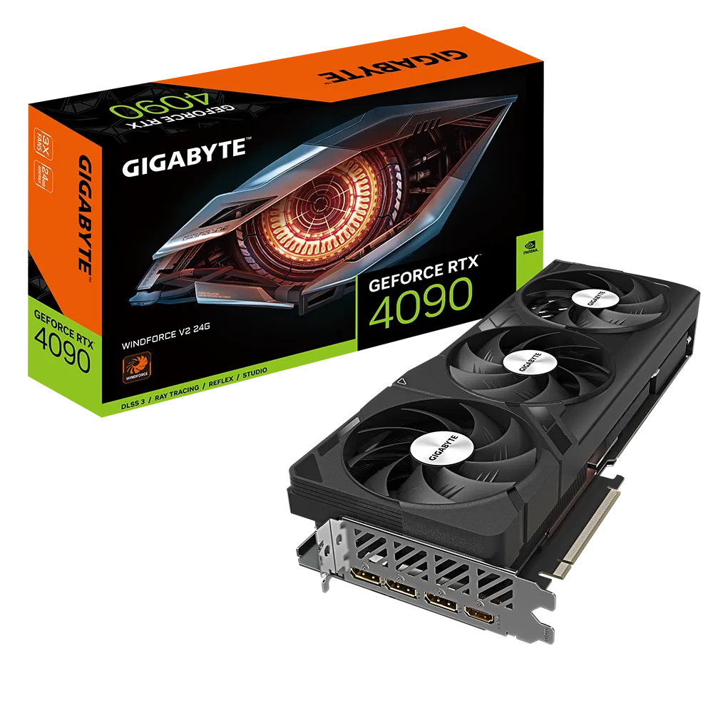 Card màn hình GIGABYTE GeForce RTX 4090 WINDFORCE V2 24G (GV-N4090WF3V2-24GD)