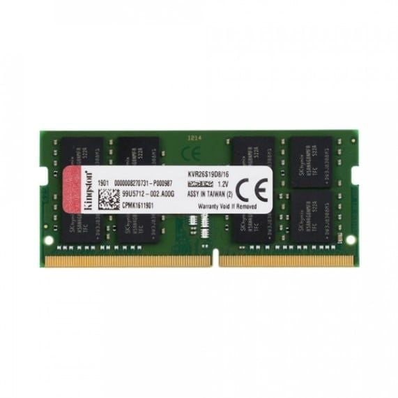 Ram Laptop Kingston 16GB DDR4  - 3200MHz Non-ECC CL22 SODIMM (KVR32S22D8/16WP)