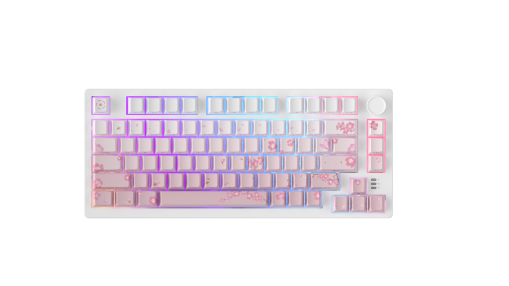 Bàn phím cơ DareU EK75 Pro Sakura Pink Dream switch