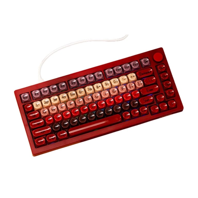 Bàn phím có dây Veekos K75 Wined Red - Image 2