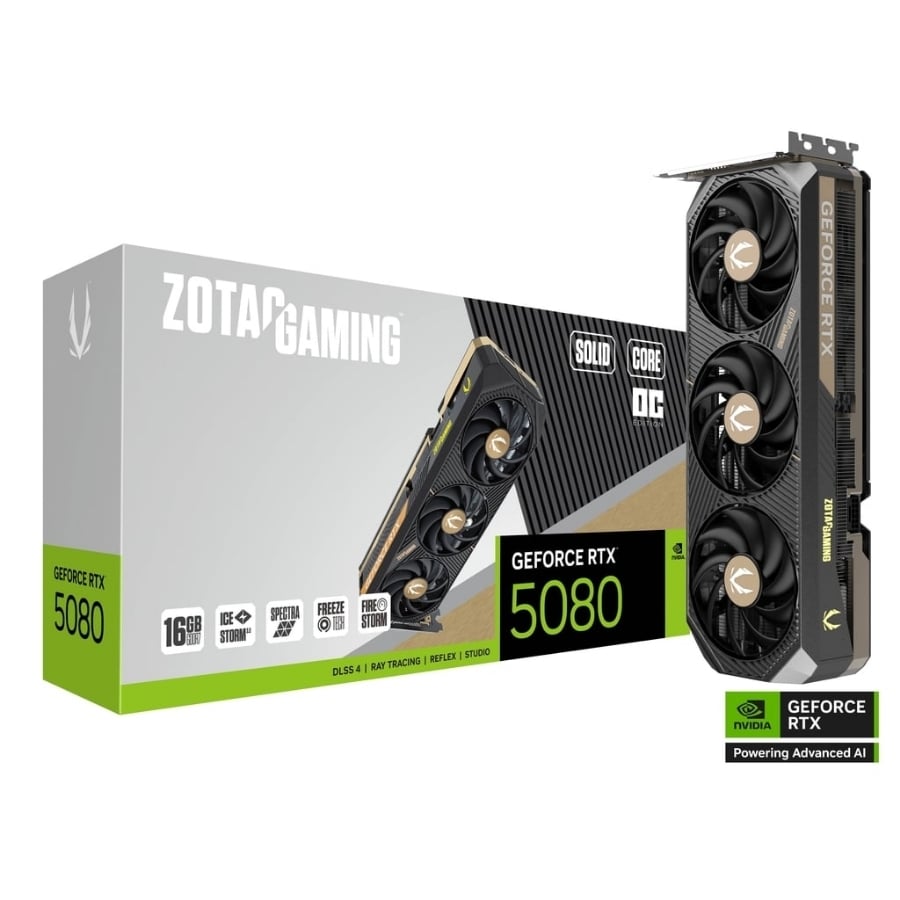 Card màn hình Zotac GeForce RTX 5080 Solid Core OC 16GB