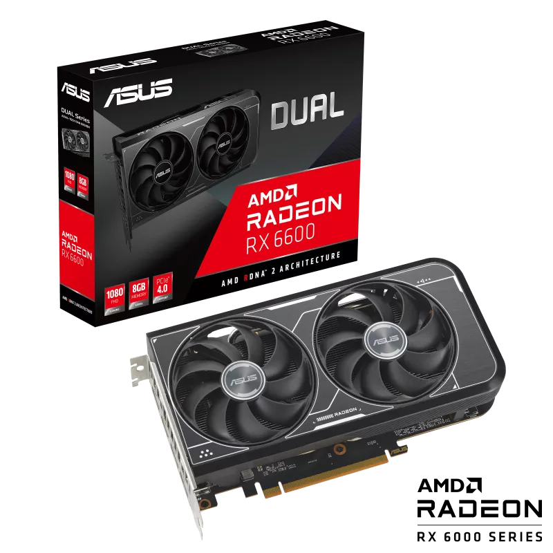 Card màn hình ASUS Dual Radeon RX 6600 V3 8GB GDDR6 (DUAL-RX6600-8G-V3)