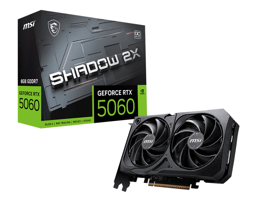 Card màn hình MSI GeForce RTX 5060 Shadow 2X OC 8GB