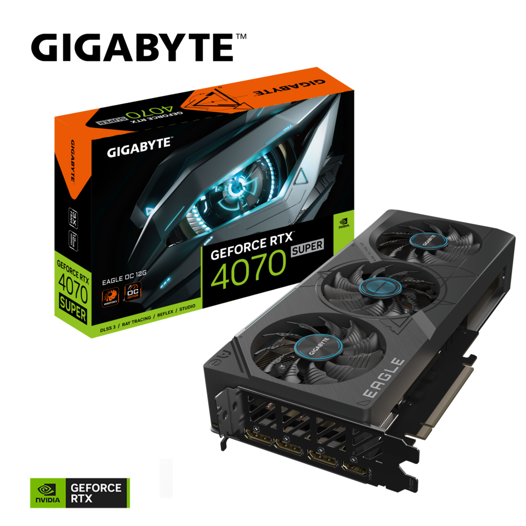 Card màn hình GIGABYTE GeForce RTX 4070 SUPER EAGLE OC 12G (GV-N407SEAGLE OC-12GD)
